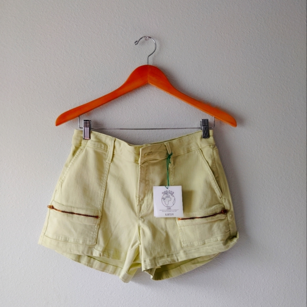 Pistola Cotton Lime Green Cargo Shorts